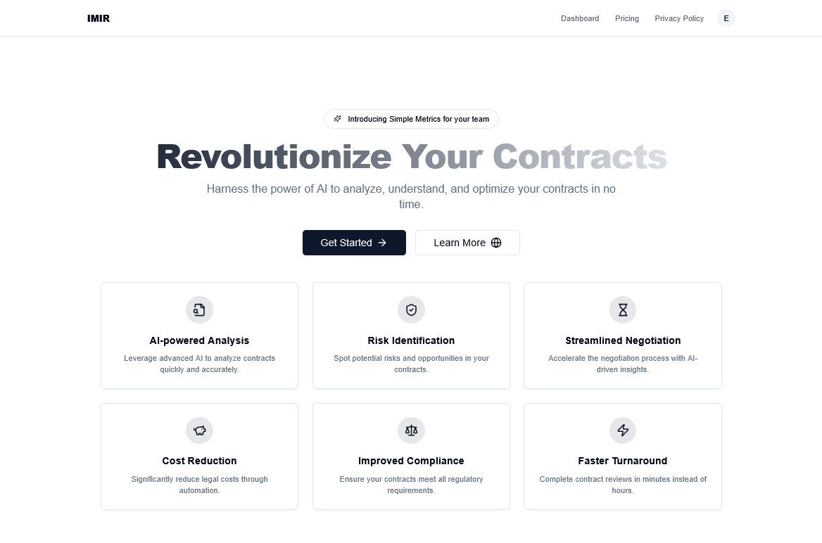 AI contract analyzer webapp